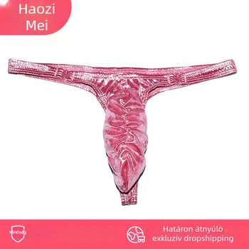 Férfi tangabugyi dupla oldalsó zárakkal és U-formájú zsebbel, szatén-náilon anyagból, Ye Zimei (Anyag: szatén; Fő anyag összetétel: nylon; Fő anyag arány: 50-70%; Gyártási ciklus: 7 nap)