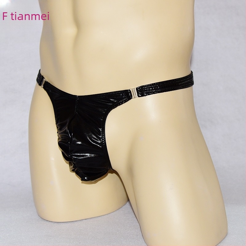 Férfi tangabugyi dupla oldalsó zárakkal és U-formájú zsebbel, szatén-náilon anyagból, Ye Zimei (Anyag: szatén; Fő anyag összetétel: nylon; Fő anyag arány: 50-70%; Gyártási ciklus: 7 nap)