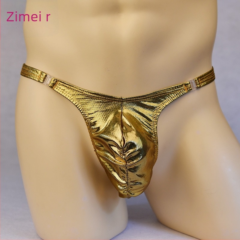 Férfi tangabugyi dupla oldalsó zárakkal és U-formájú zsebbel, szatén-náilon anyagból, Ye Zimei (Anyag: szatén; Fő anyag összetétel: nylon; Fő anyag arány: 50-70%; Gyártási ciklus: 7 nap)