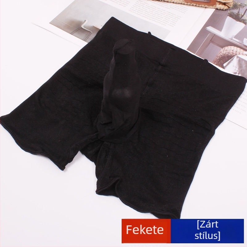 Férfi boxeralsó csipkével, ultra vékony, lélegző, varrat nélküli