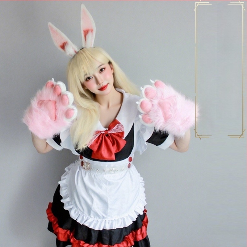 Kézzel készített cosplay kiegészítők fursuithoz: állati jelmez, plüss körmök és karmás kesztyűk felnőtteknek, 2025 nyár