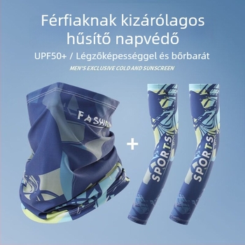 Nyári Ice Silk karvédők UV védelem, ideális horgászathoz, kerékpározáshoz és vezetéshez; poliészter több mint 96%