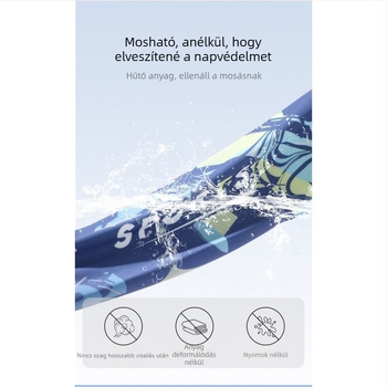 Nyári Ice Silk karvédők UV védelem, ideális horgászathoz, kerékpározáshoz és vezetéshez; poliészter több mint 96%