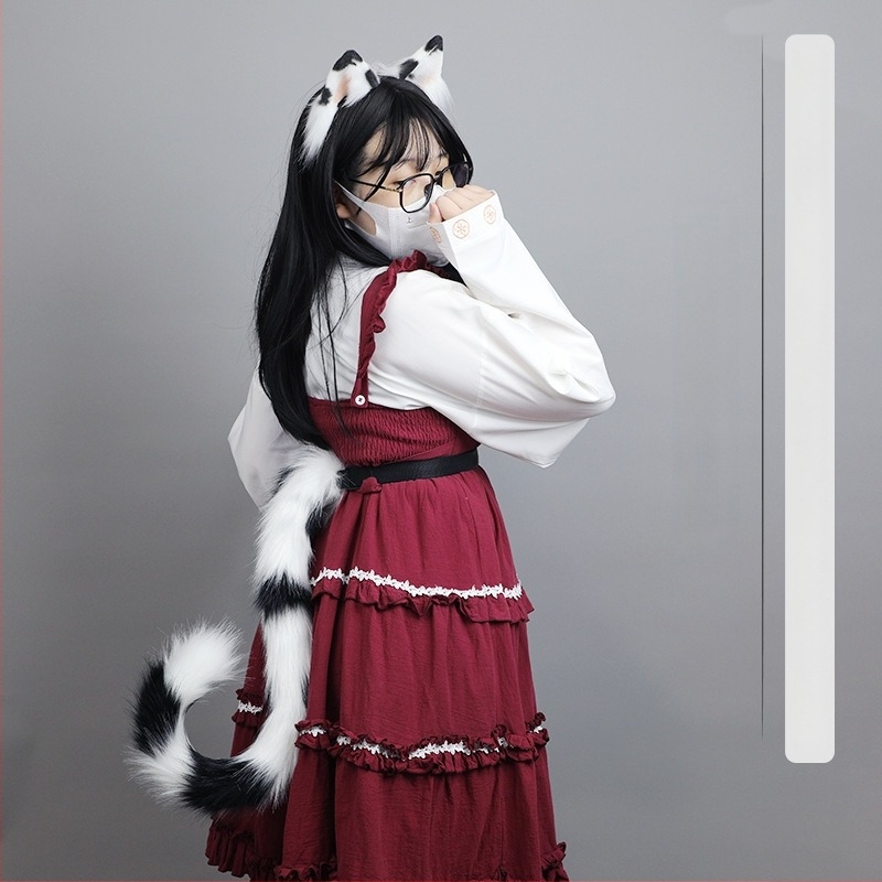 Plüss macska fül és farok cosplay készlet felnőtteknek, 2023 tavasz