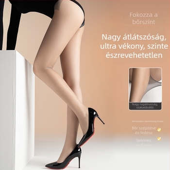 Hua Muyan H7718/H7712/H139 Női ultra vékony fekete harisnya T-crotch dizájnnal, magas átlátszóság