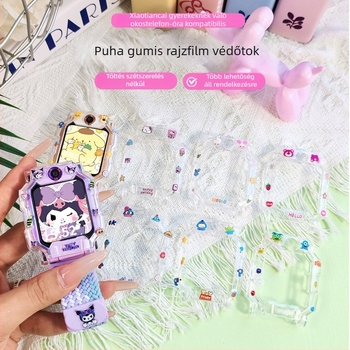 Little Genius karóra rajzfilmszerű védőtokja Z9/Z10 és Z6Pro/Z7/Z8A számára – TPU anyag, D2A/D3 matrica mellékelve