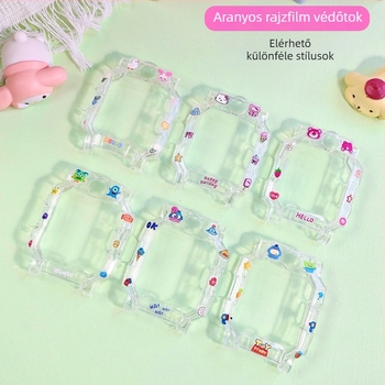 Little Genius karóra rajzfilmszerű védőtokja Z9/Z10 és Z6Pro/Z7/Z8A számára – TPU anyag, D2A/D3 matrica mellékelve