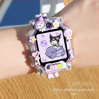 Little Genius gyermek okosóra védőtokja kompatibilis a z10/z9/d2/q1s/z3/z8/z6 modellekkel, rajzfilmfigura és képernyővédő fólia mellékelve.