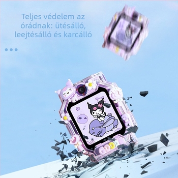 Little Genius gyermek okosóra védőtokja kompatibilis a z10/z9/d2/q1s/z3/z8/z6 modellekkel, rajzfilmfigura és képernyővédő fólia mellékelve.