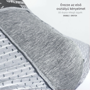 Férfi jég-selyem anyagú, légző hálós boxeralsónemű grafén ágyékpanellel, vékony, nagy méret