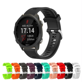 Garmin szilikon óraszíj Forerunner 245, 645, Vivoactive 3 és Venu Sq-hoz – 20 mm-es lug szélesség, tűcsat