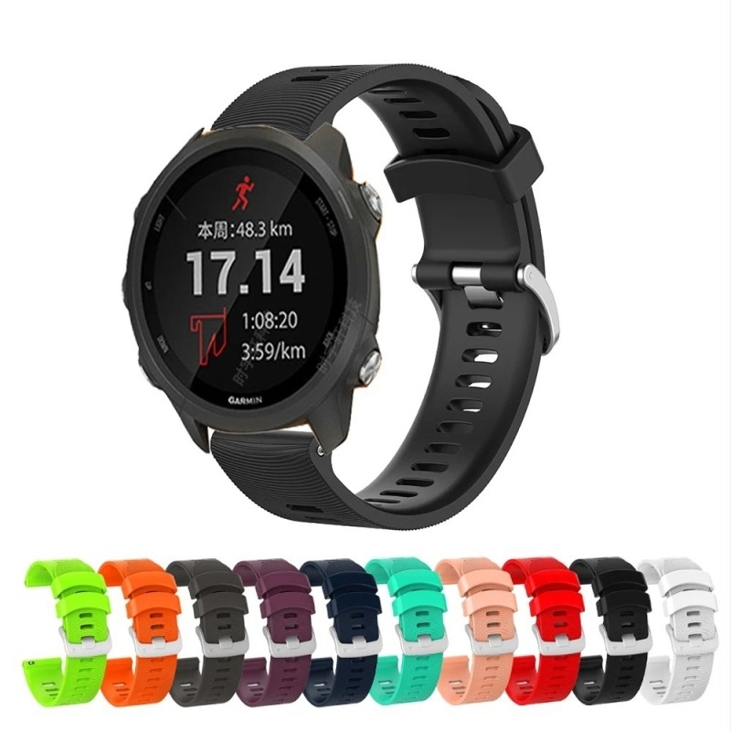 Garmin szilikon óraszíj Forerunner 245, 645, Vivoactive 3 és Venu Sq-hoz – 20 mm-es lug szélesség, tűcsat