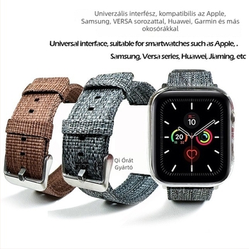 Bőr óraszíj, 18/20/22 mm interfész, tűcsatos zár, kompatibil Samsung, Apple, Huawei és Fitbit Versa.