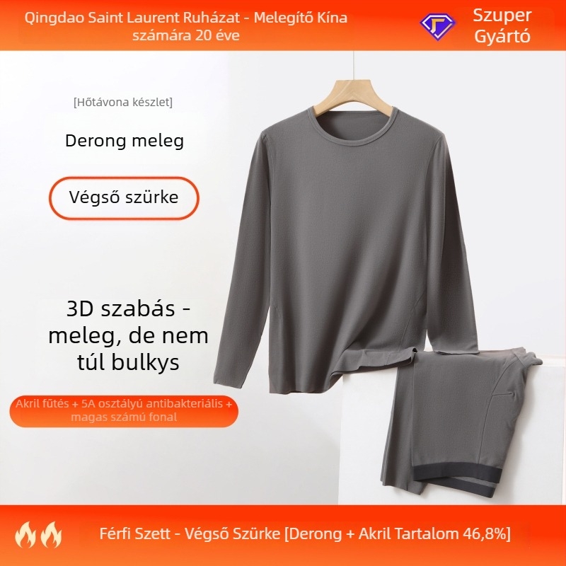Termikus alsónemű szett – fűtőhatás, antibakteriális, akril anyag, vastagság 201–250 g/m²
