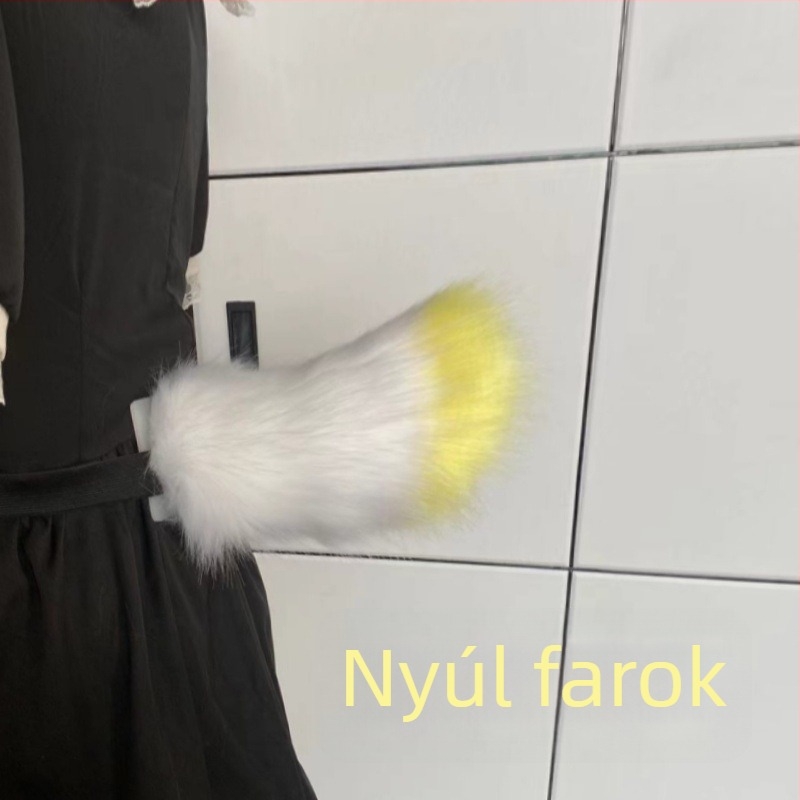 Kézzel készített távirányítós plüss farkak, motoros lengés — nyúl, bárány és róka farok, felnőtteknek, téli kiadás 2024