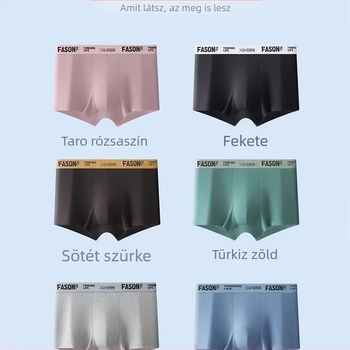 Férfi boxeralsók, pamut, antibakteriális, középmagas derekú, fiatal férfiaknak
