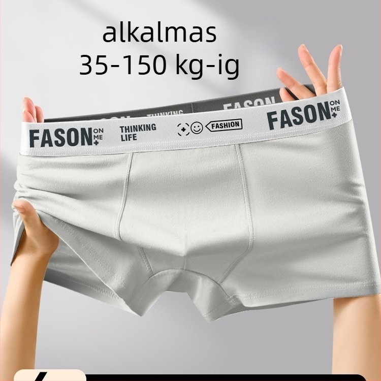 Férfi boxeralsók, pamut, antibakteriális, középmagas derekú, fiatal férfiaknak