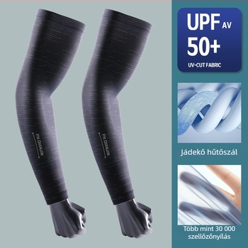Ice Silk UV karvédő karok férfiaknak és nőknek, plusz méret, nyár, szabadtéri kerékpározáshoz és vezetéshez, gyorsan száradó