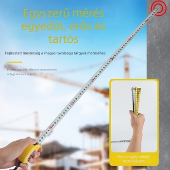 Tajima Ryu kétoldalas acél mérőszalag, vastított, kopásálló, mérőeszköz típus: szalag