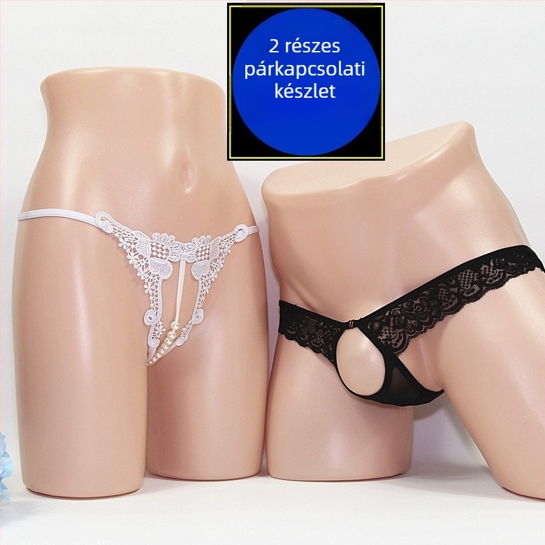 Uniszex hálós tangabugyi nyitott ágyékkal; fő anyag: nylon 92%, ágyéknál belső réteg akril 8%