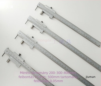 Vernier tolókaliper karbid ötvözetből párhuzamos jelöléshez, tartomány 0-500 mm