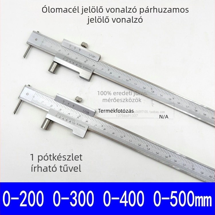 Vernier tolókaliper karbid ötvözetből párhuzamos jelöléshez, tartomány 0-500 mm