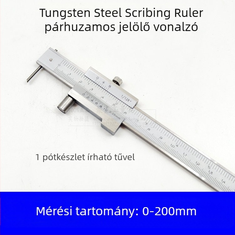 Vernier tolókaliper karbid ötvözetből párhuzamos jelöléshez, tartomány 0-500 mm