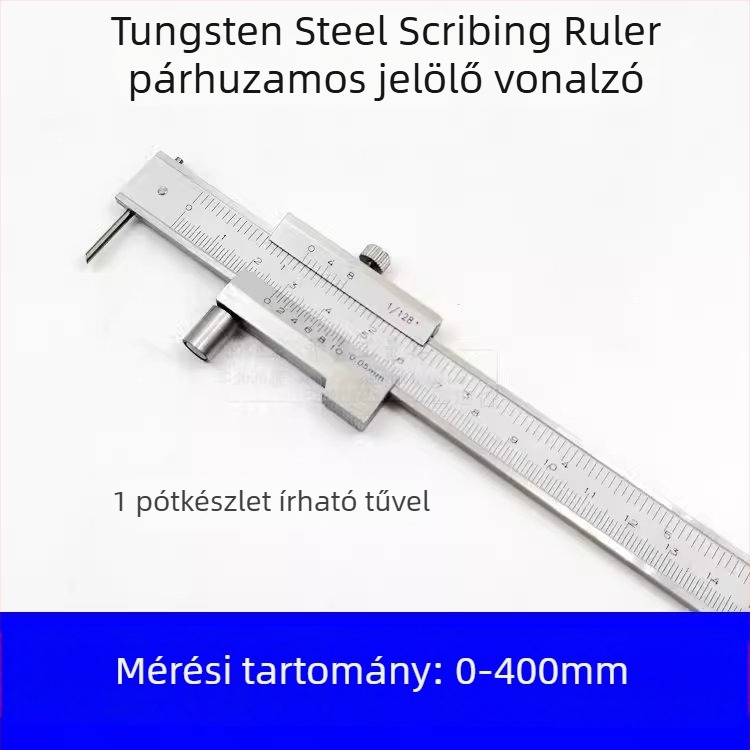Vernier tolókaliper karbid ötvözetből párhuzamos jelöléshez, tartomány 0-500 mm
