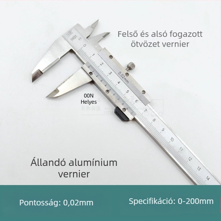 Vernier tolókaliper karbid ötvözetből párhuzamos jelöléshez, tartomány 0-500 mm