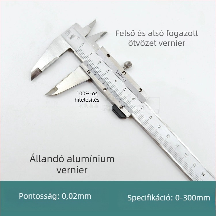 Vernier tolókaliper karbid ötvözetből párhuzamos jelöléshez, tartomány 0-500 mm