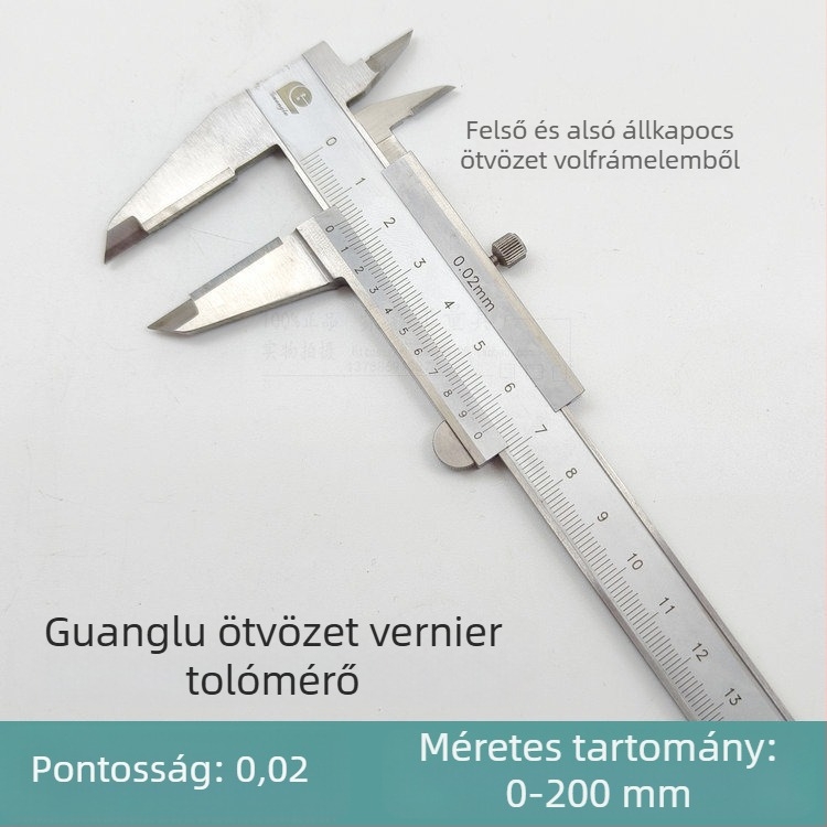 Vernier tolókaliper karbid ötvözetből párhuzamos jelöléshez, tartomány 0-500 mm