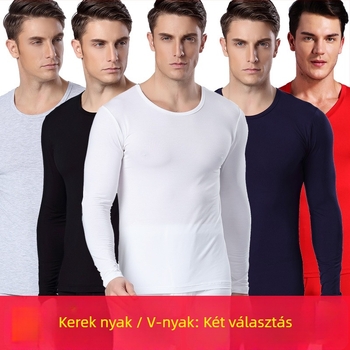 Férfi modal hosszú ujjú alsóing, kerek nyakú, ultra vékony, egyrétegű, 95% viszkóz