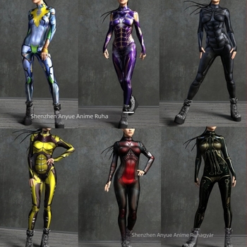 Cosplay overál – Harajuku stílus, Spandex keverék, a fő anyag tartalma 30% alatti, Nyár 2023, Játékok és anime szerepjátékokhoz