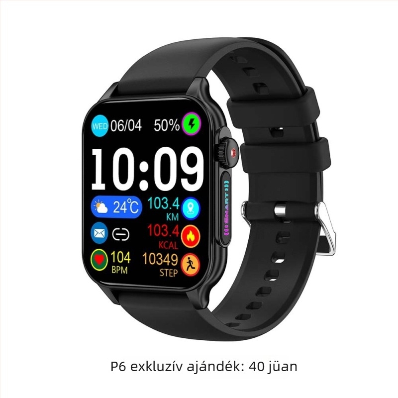 Okosóra Bluetooth-kapcsolattal, pulzusmérés, vérnyomás, SpO2 és alvásfigyelés.