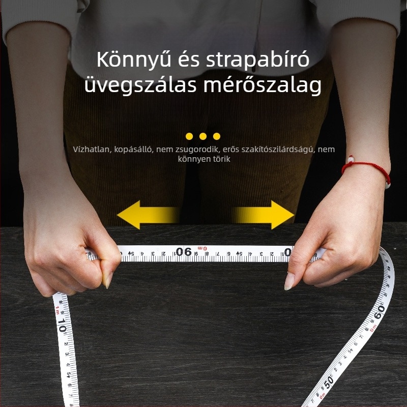 Shengda mérőszalag üvegszálas vonalzóval, kétoldalas, puha mérőszalag