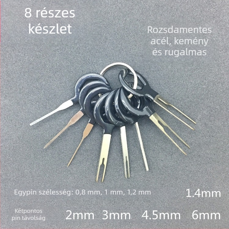Gépjármű csatlakozó pin kinyerő eszköz – fém kivitel, általános célú (Fém; Általános célú)