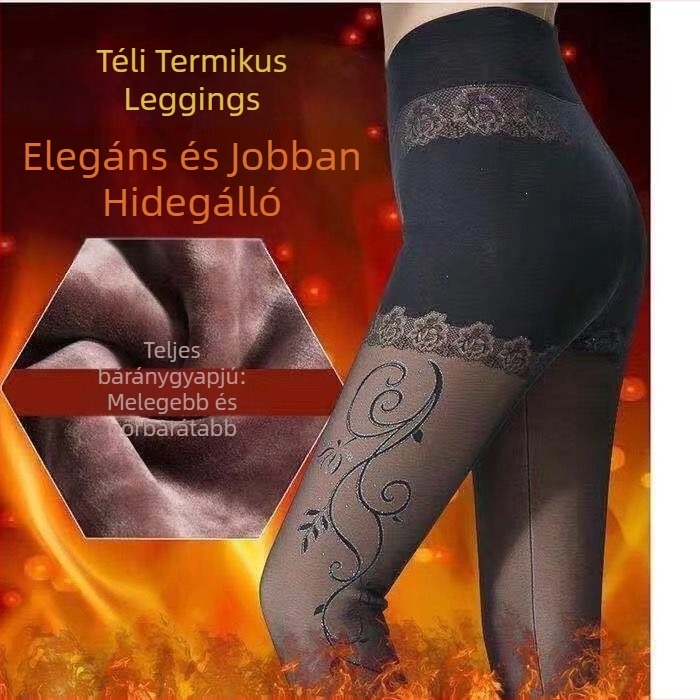 Téli extrahatalmas meleg pamutnadrág külső viseletre, magas derekú és lábszárig érő kivitel, északi télre
