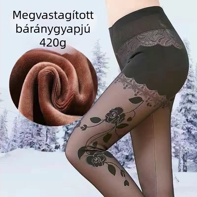 Téli extrahatalmas meleg pamutnadrág külső viseletre, magas derekú és lábszárig érő kivitel, északi télre