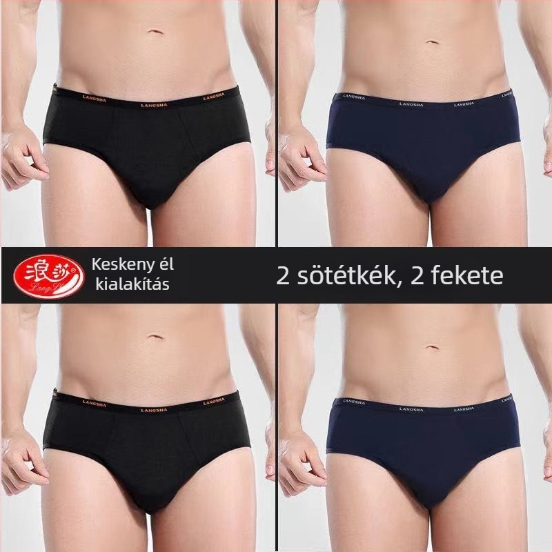 Férfi alsónemű – bambusz rostból, légáteresztő, kötött, középmagas derék