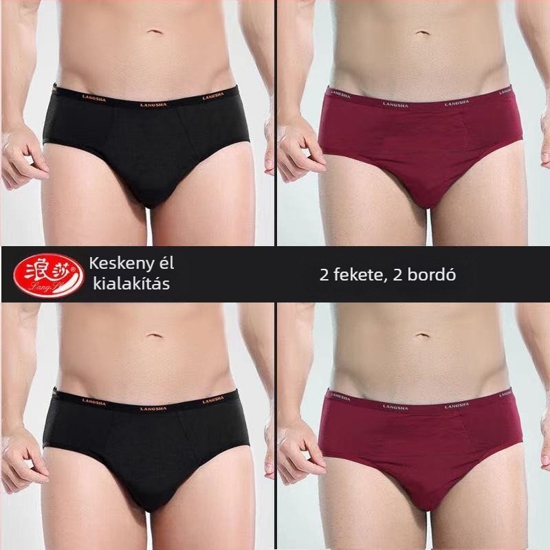 Férfi alsónemű – bambusz rostból, légáteresztő, kötött, középmagas derék