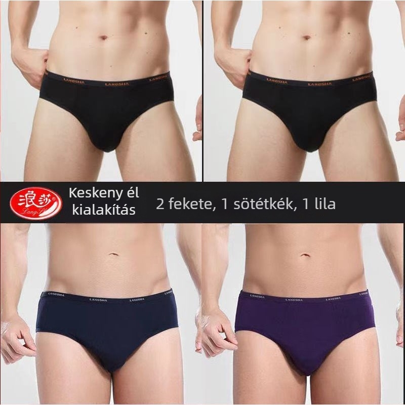 Férfi alsónemű – bambusz rostból, légáteresztő, kötött, középmagas derék