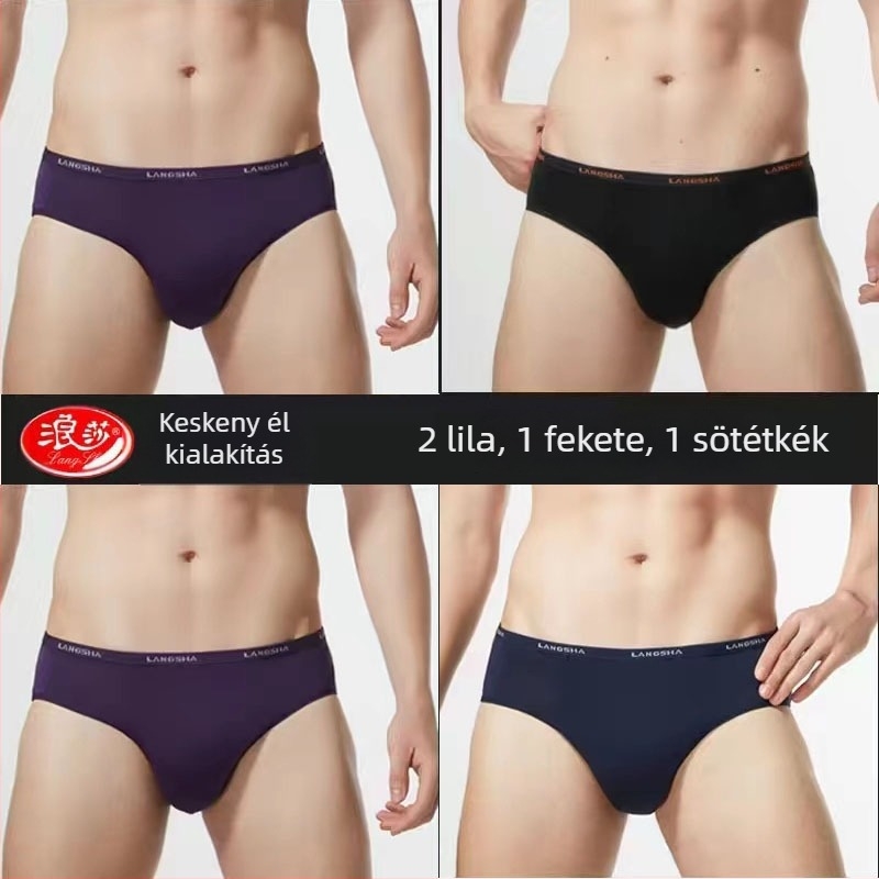 Férfi alsónemű – bambusz rostból, légáteresztő, kötött, középmagas derék