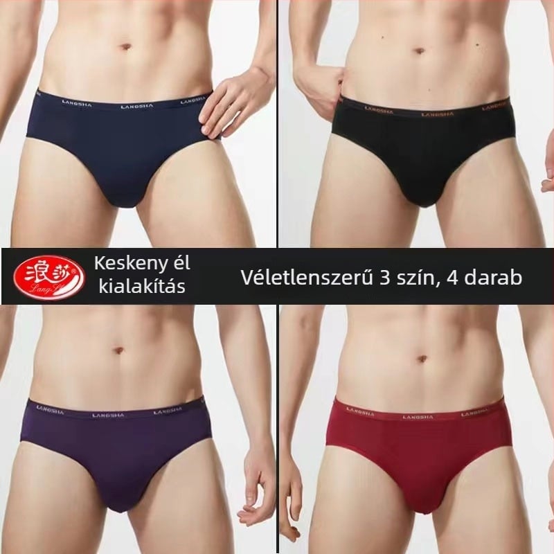 Férfi alsónemű – bambusz rostból, légáteresztő, kötött, középmagas derék