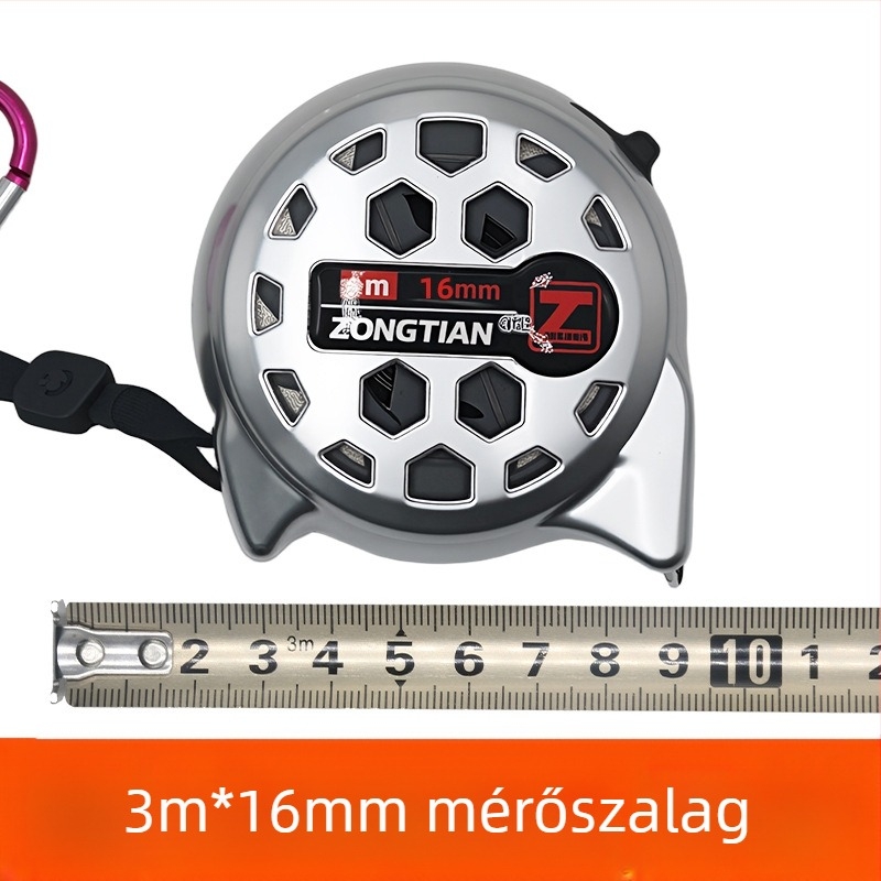 Üreges rozsdamentes acél mérőszalag, vízálló, ütésálló, magas pontosságú, tokban