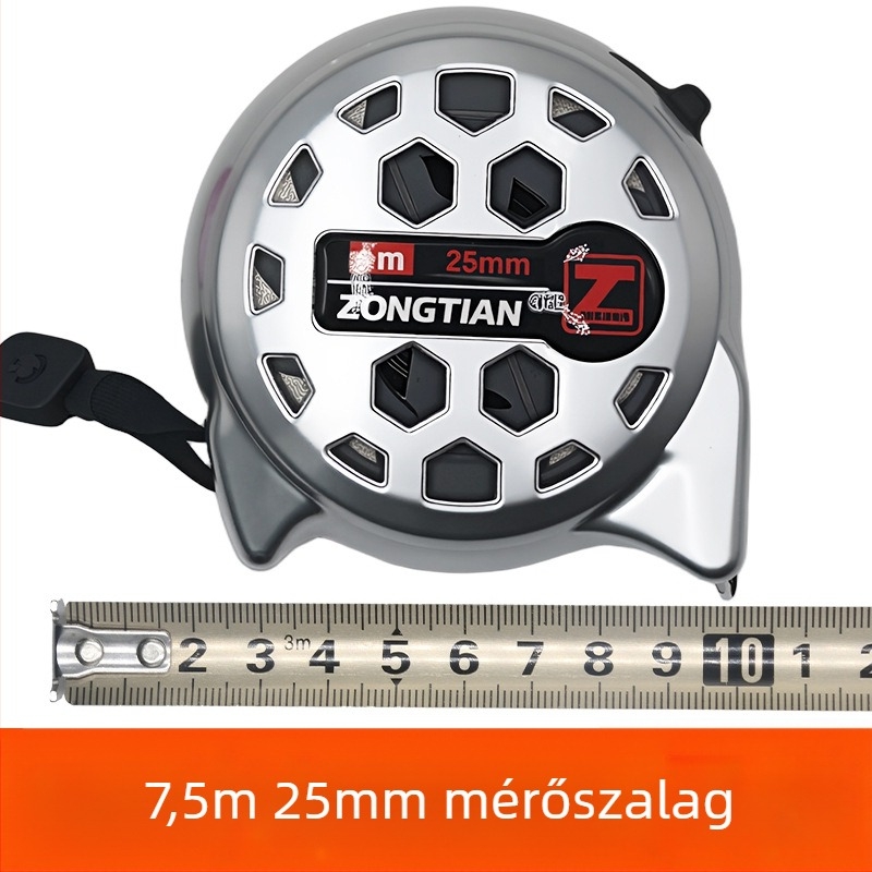 Üreges rozsdamentes acél mérőszalag, vízálló, ütésálló, magas pontosságú, tokban