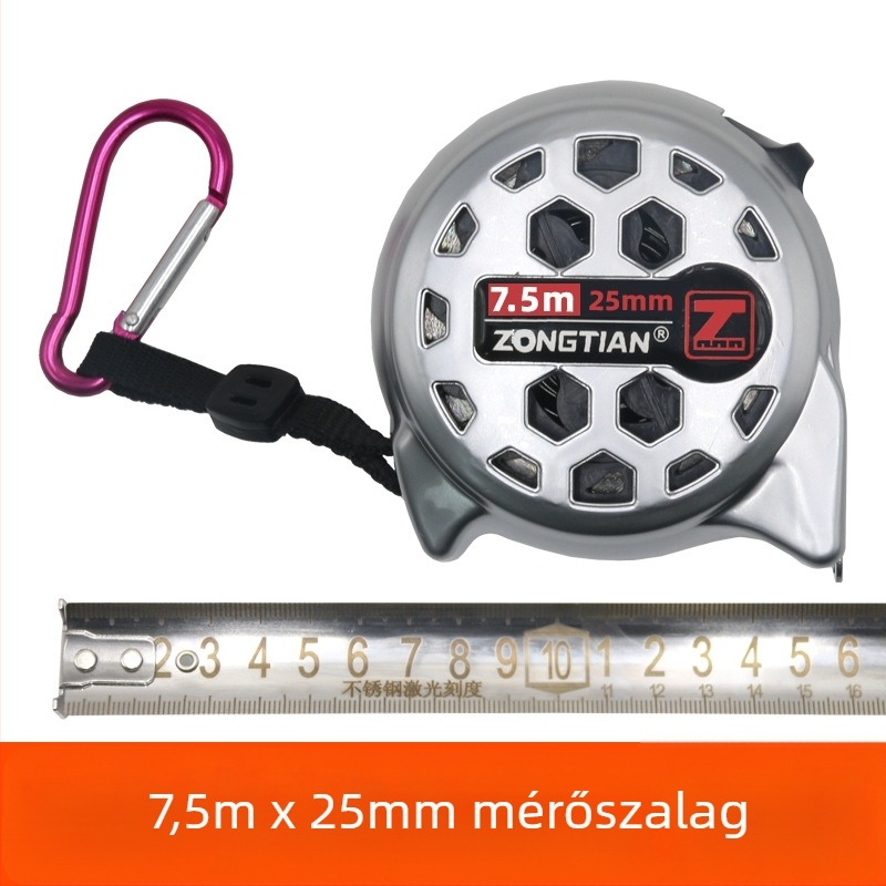 Üreges rozsdamentes acél mérőszalag, vízálló, ütésálló, magas pontosságú, tokban
