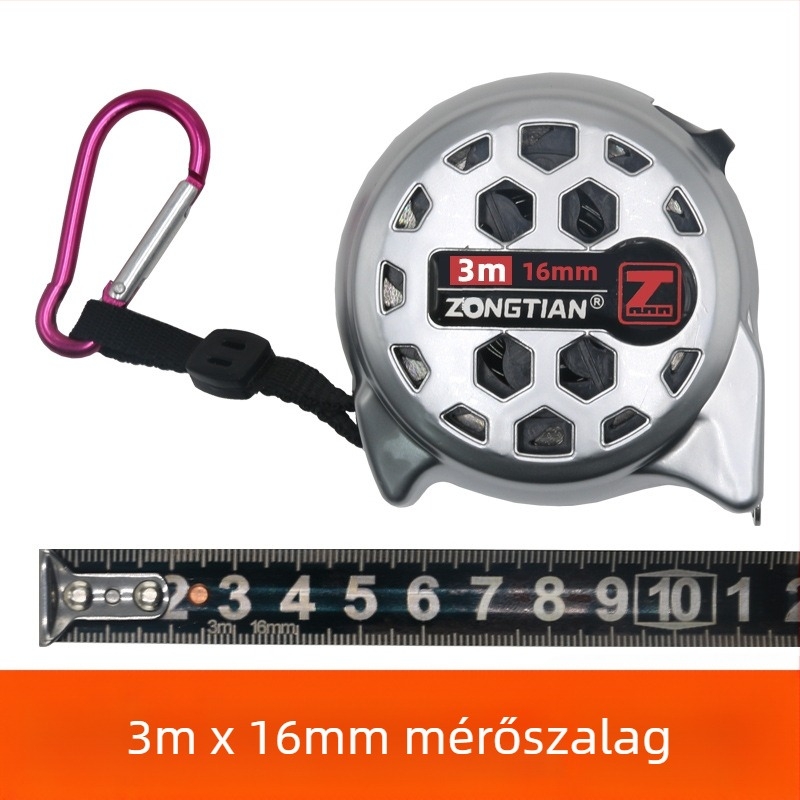 Üreges rozsdamentes acél mérőszalag, vízálló, ütésálló, magas pontosságú, tokban