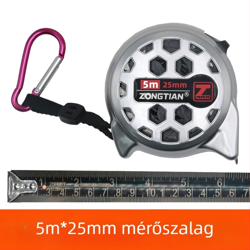 Üreges rozsdamentes acél mérőszalag, vízálló, ütésálló, magas pontosságú, tokban