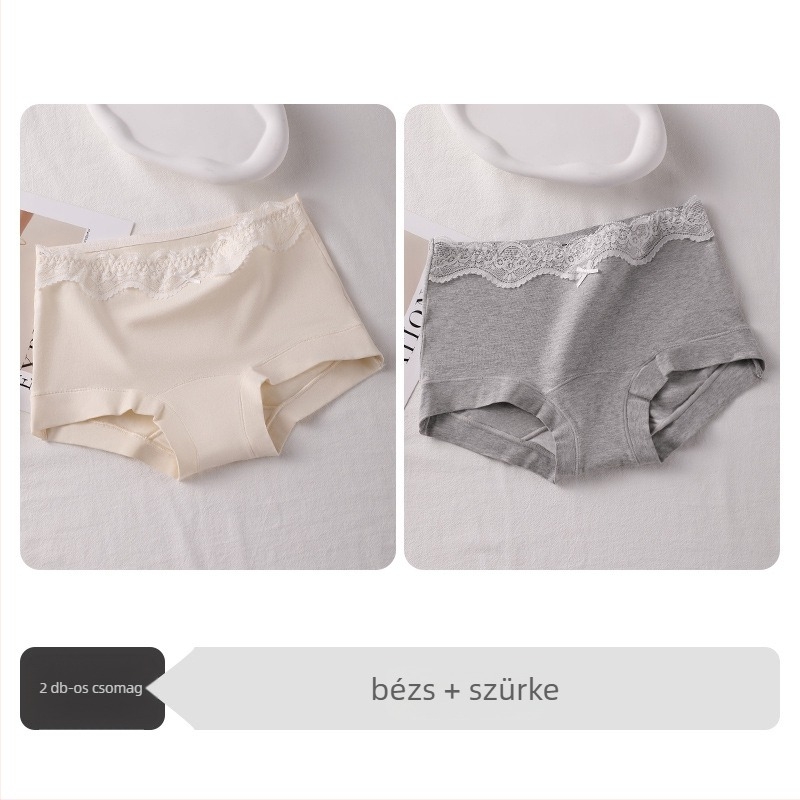 Boxeralsó tinédzser lányoknak, antibakteriális, lélegző, 100% pamut, középmagas derék, sima szövés