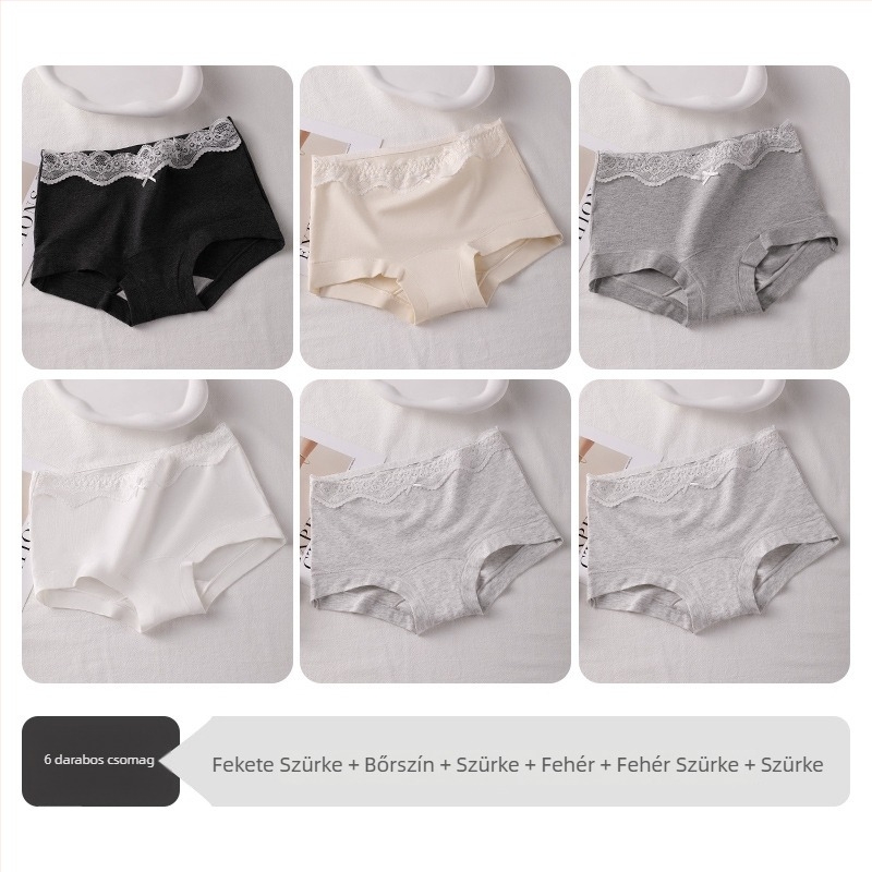 Boxeralsó tinédzser lányoknak, antibakteriális, lélegző, 100% pamut, középmagas derék, sima szövés